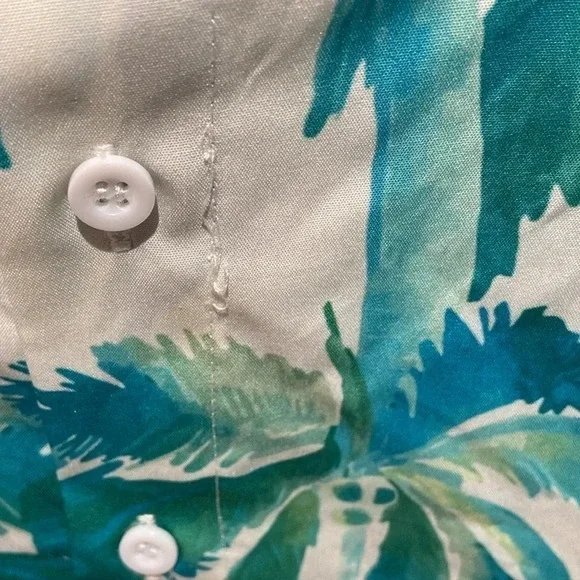 Hardaddy Short Sleeved Button Down Shirt Men Size M Palm Tree Print Front Pocket - Picture 4 of 8